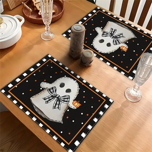 Set of 4 Ghost Placemats - NIP - Picture 2 of 3